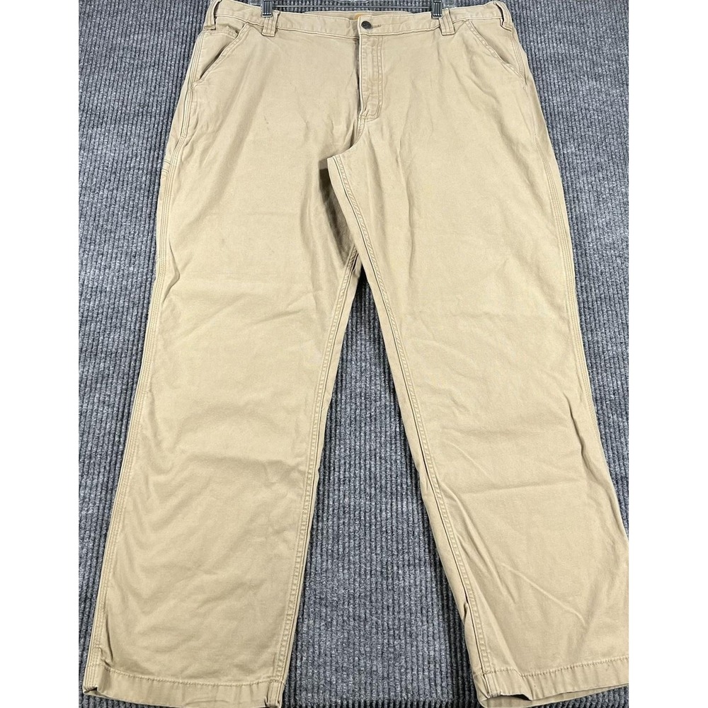 Carhartt Pants Mens 40x32 Khaki Relaxed Fit Stretch Canvas Utility Carpenter